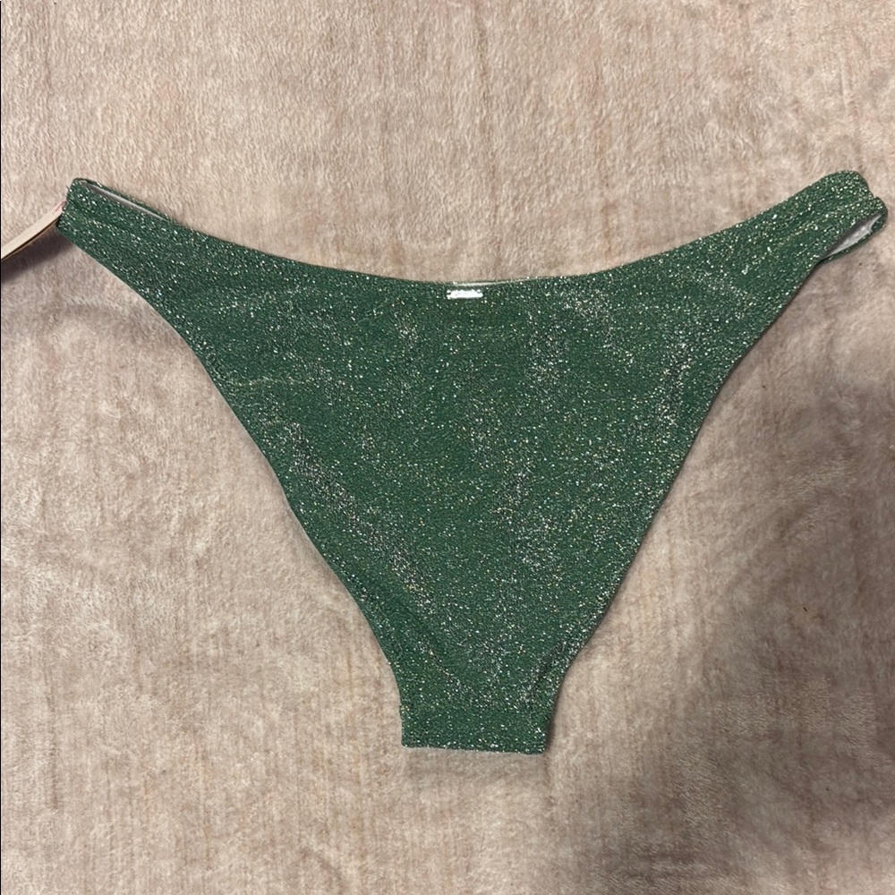 PINK Victoria's Secret Green Shimmer Bikini - Picture 3 of 3